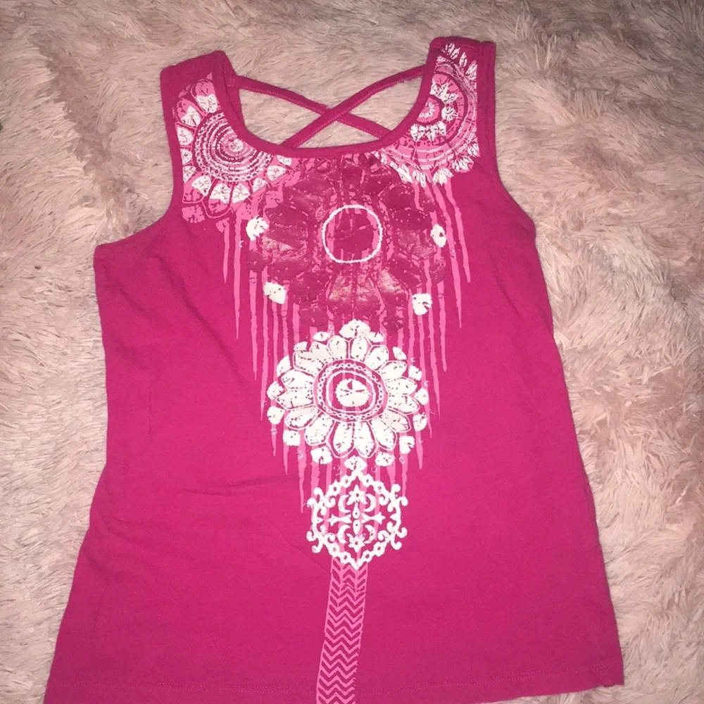 Summer Ready 4 Piece Bundle of Girl's Vibrant Boho Print Tank Tops - Picture 7 of 8